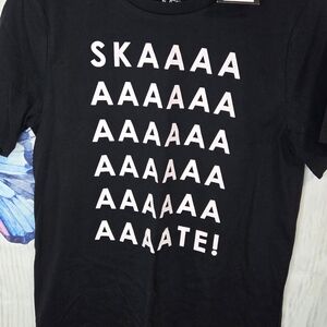 Art Class Black Tee with White Graphic